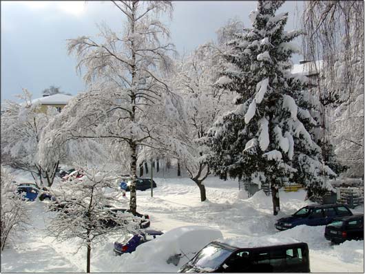 Wintereinbruch in Augsburg